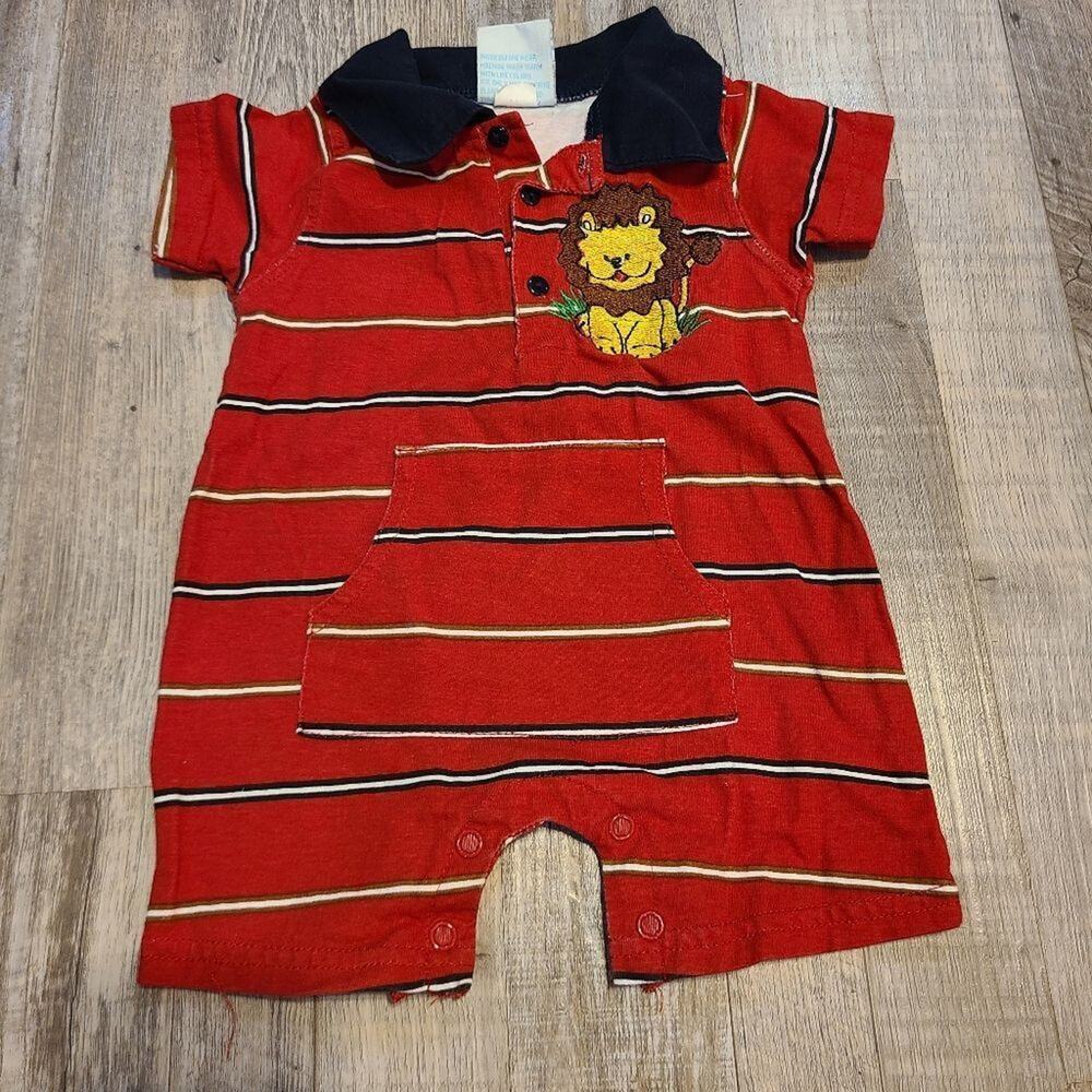 Mon petit 3 to 6 months striped boys one piece